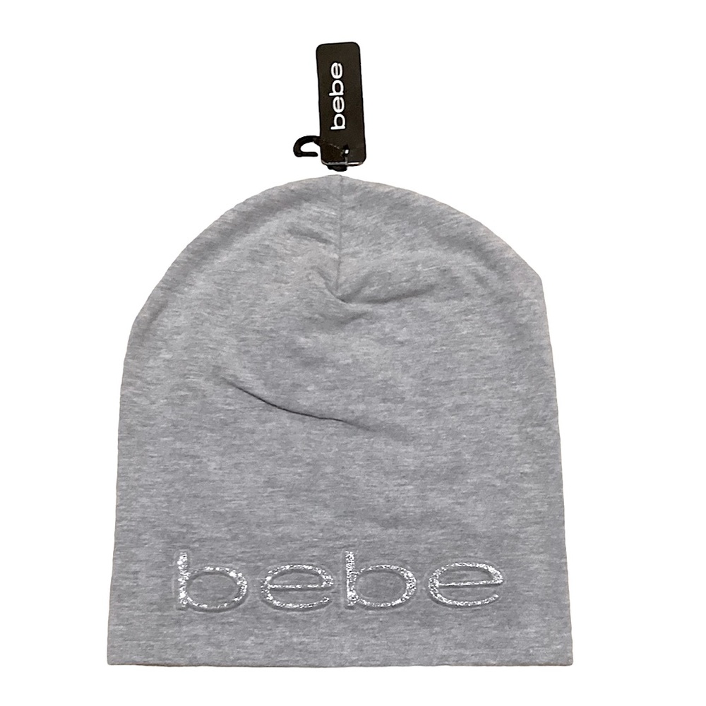 🆕🔥BEBE BRAND STYLISH&CHIC&TRENDY FITTED BEANIE BEAUTIFUL LOGO SPARKLING NWT!! - Picture 2 of 7